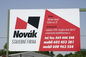 Novák - stavební firma | Reklamní cedule